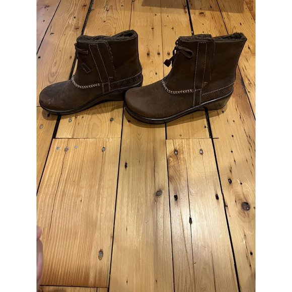 Kravings by Klogs Dark Brown Oil Suede Alpine Boots Womens Size 7 M - Picture 3 of 8
